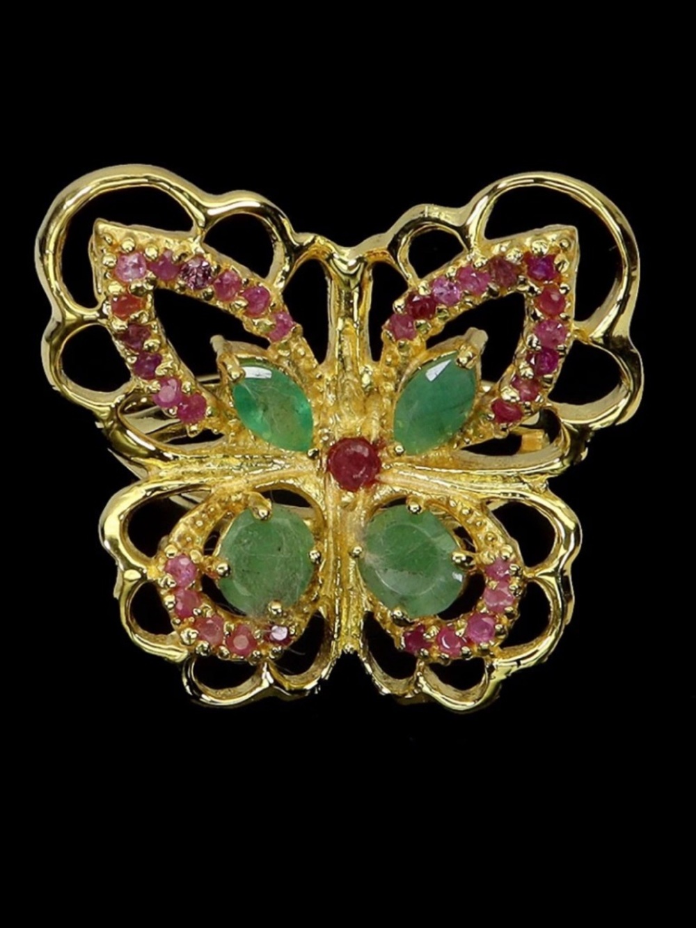 Genuine Emerald & Ruby Butterfly Ring
See Video - Picture 6 of 6